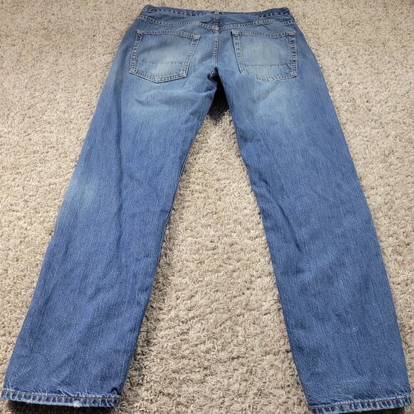 J Crew Jeans Mens 34x32 Straight Casual Dark Wash Denim - Picture 6 of 9